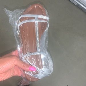 Silver Aldo sandals 🤍